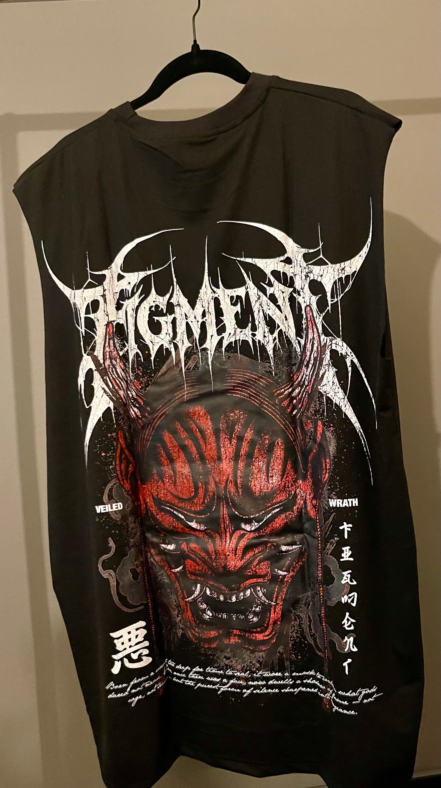 "Veiled Wrath" Oversized Muscle Tee