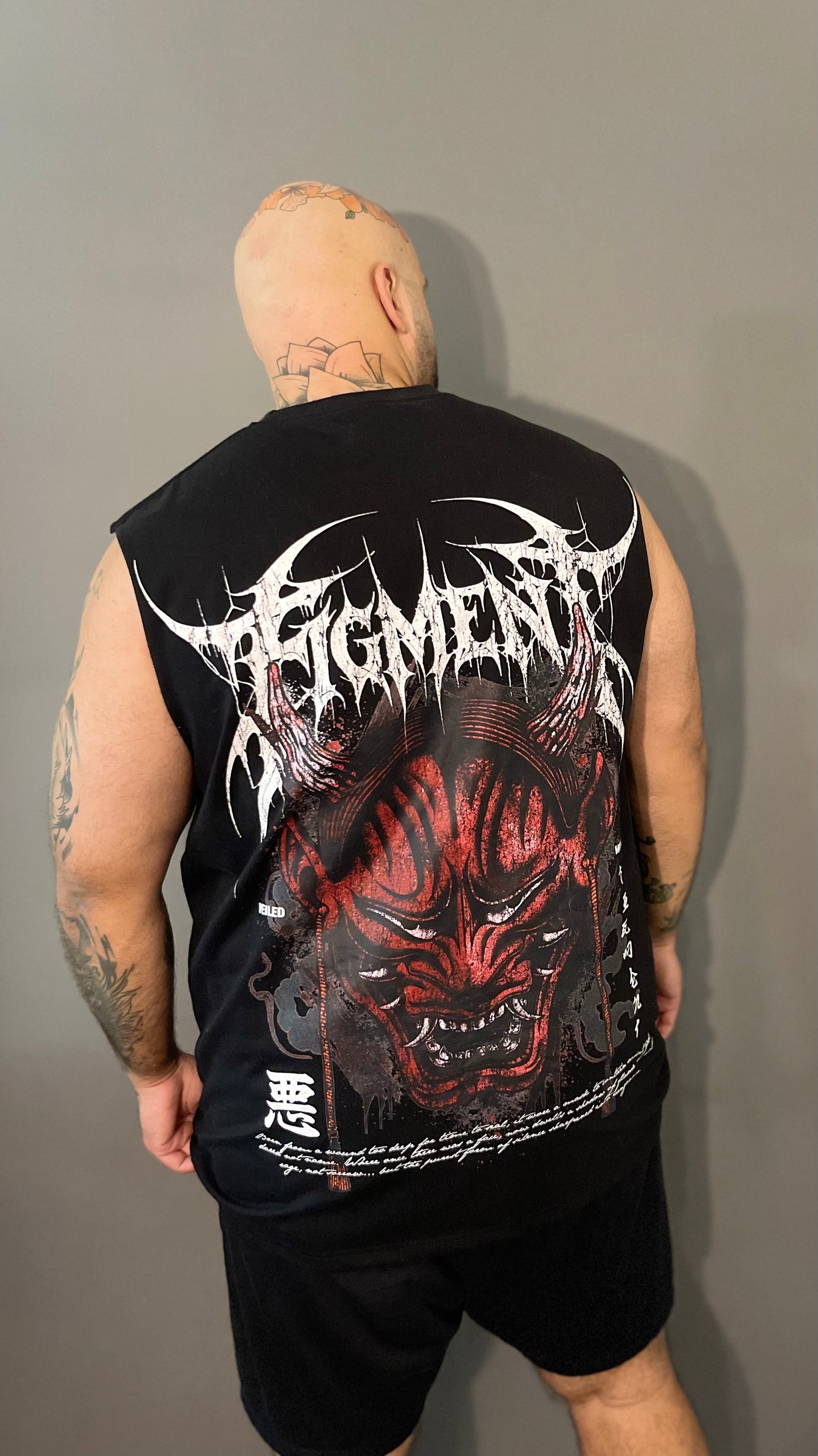"Veiled Wrath" Oversized Muscle Tee