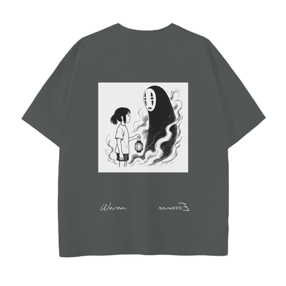 No Face Encounter Drop Shoulder T-Shirt - 250 GSM