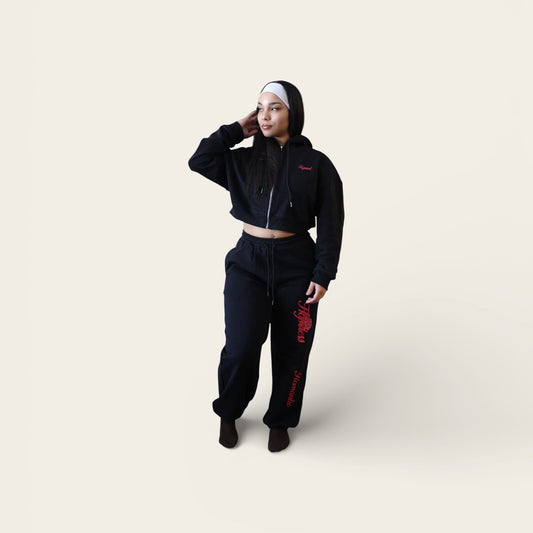 Essential Cropped Zip-Up Hoodie