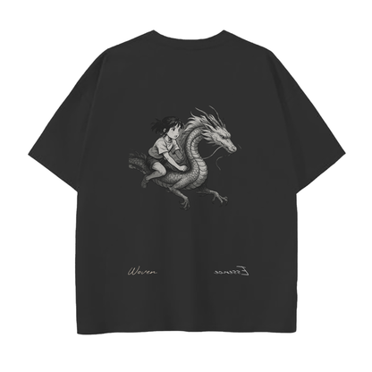 Chihiro and Haku’s Sky Scene loose fit T-Shirt - 250 GSM